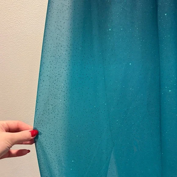 VENUS Teal Maxi Dress with Sparkle - Picture 2 of 4